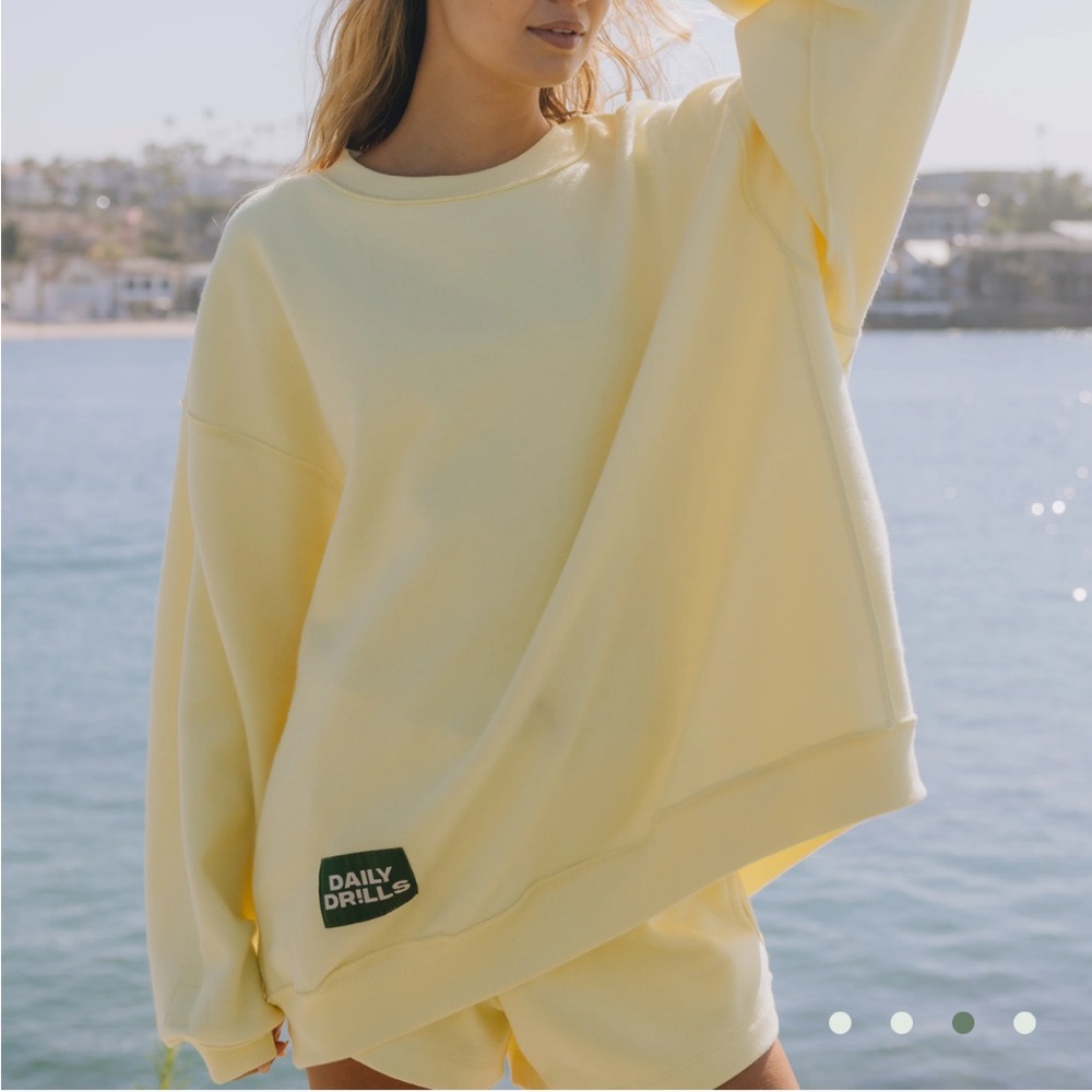 Daily Drills Light Yellow Lounge sweatshirt